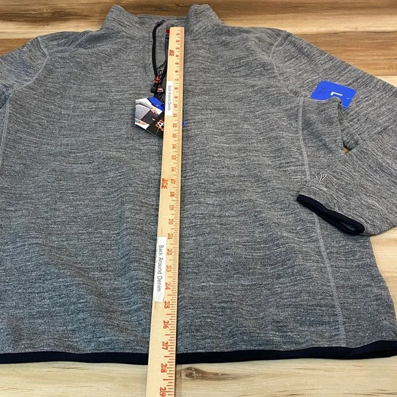Avalanche Outdoor Supply Mens Quarter Zip Pullover Heather Grey Large NEW - Picture 5 of 8